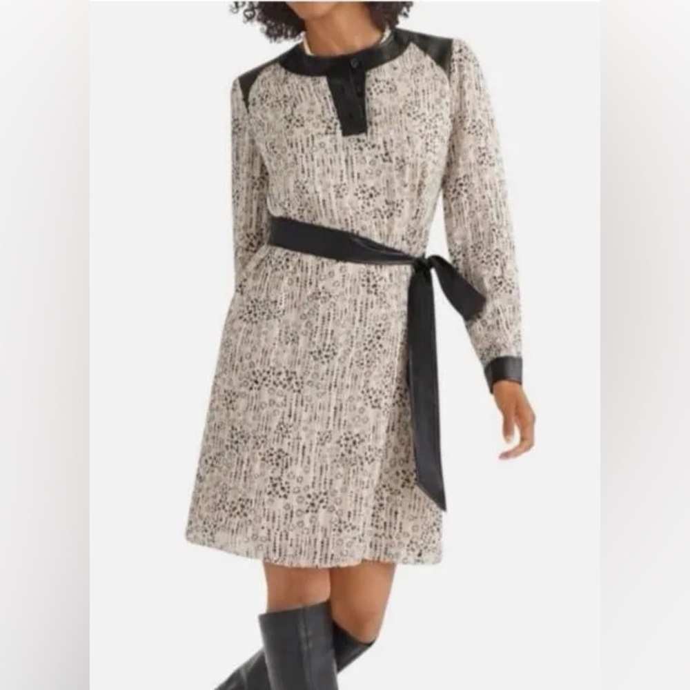 CAbi Chelsea Dress (Black and Cream) NWT 14